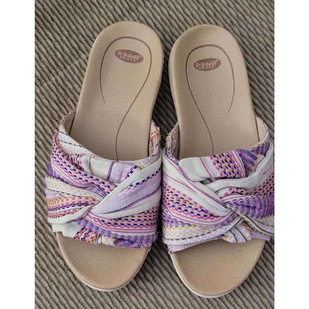 Dr. Scholl’s Wander On Multicolor Knotted Pool Slide Sandals Size 6M